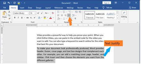 Justify In Ms Word