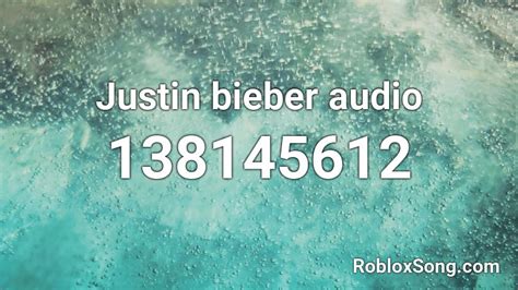 Justin Bieber Roblox ID