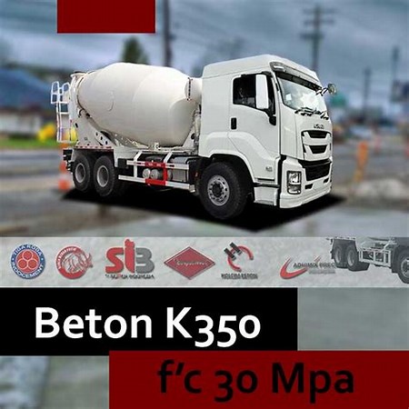 Gambar berisi angka K350 dan nilai fc