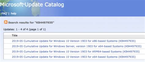 KB4497935 major fixes and improvements
