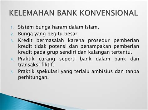 Kelebihan Bank Konvensional