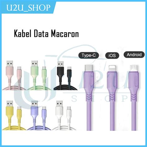 Kabel Data Macaron Kabel Data 2 4A Micro Type C Lightning