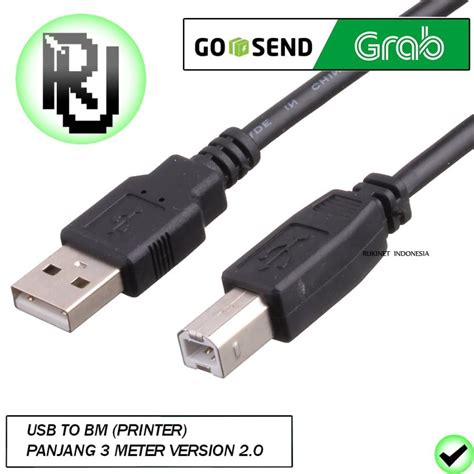 Kabel USB untuk Printer Canon, Epson, HP, Brother - AM to BM 1,5m, 3m, 5m