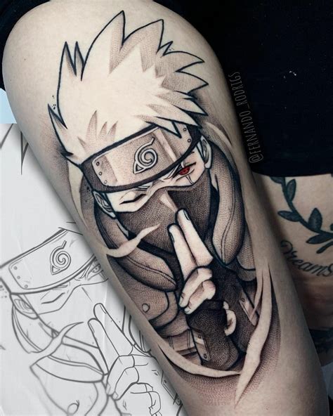 Pin by Zach on desenhos l Naruto tattoo, Kakashi tattoo