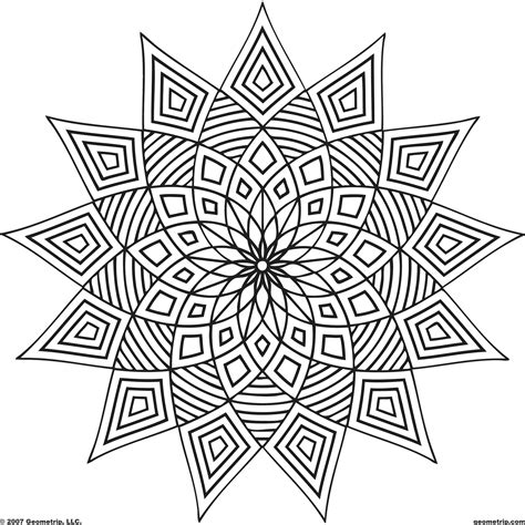 Kaleidoscope Coloring Pages