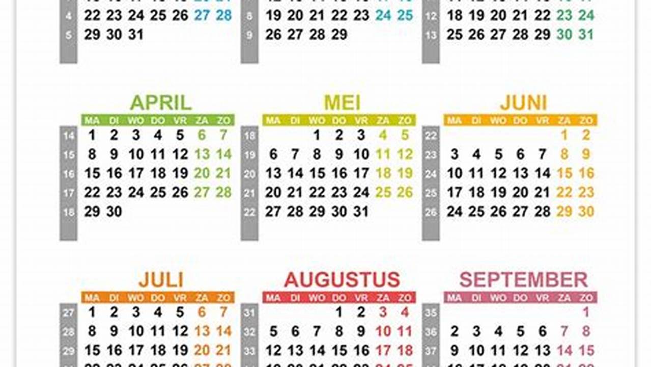 Kalender 2024 Weeknummers Pdf