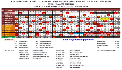 Kalender Pendidikan 2019 Jawa Timur