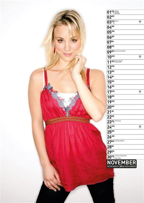 Kaley Cuoco Calendar