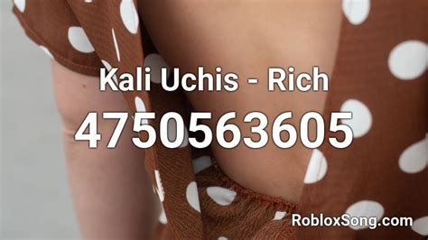 Kali Uchis - Roblox Music Codes