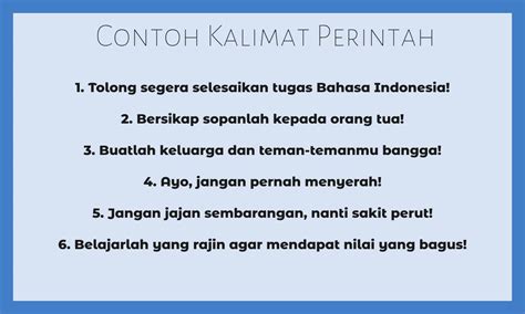 Kalimat Perintah Indonesia