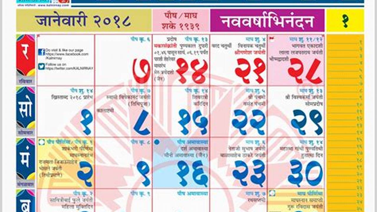 Kalnirnay Marathi Medium Periodical 2024 Includes Crucial Information On The Important Dates, Festivals, Events And National Holidays In The Marathi Calendar., 2024
