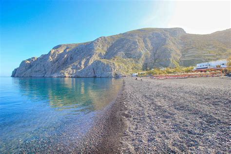 Kamari Beach in Santorini