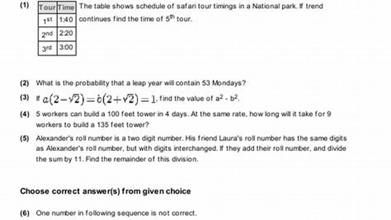 Kangaroo Math Contest Practice