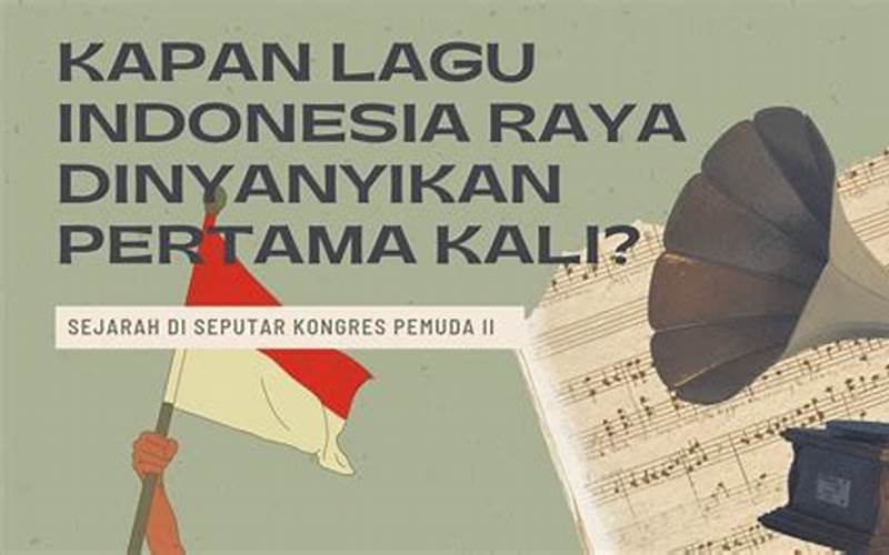 Kapan Lagu Indonesia Raya Diperdengarkan Pertama Kali