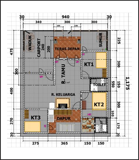 karakteristik rumah dengan ukuran 12x10