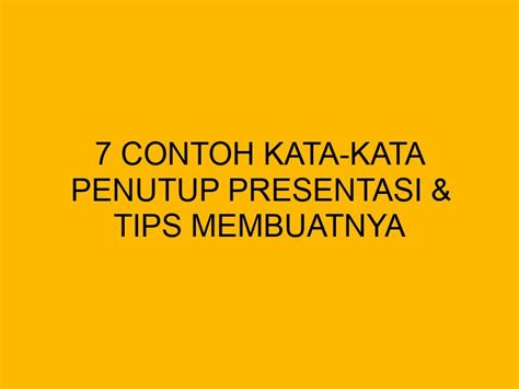 Kata Penutup