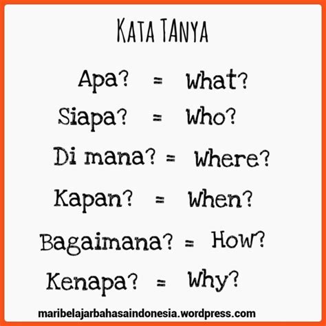Kata Tanya Indonesia