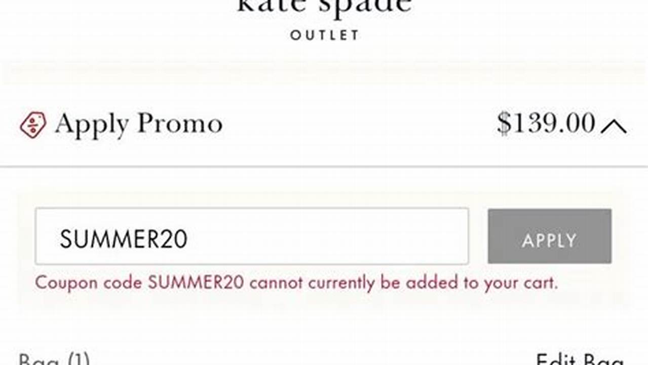 Kate Spade Outlet Promo Code 2024