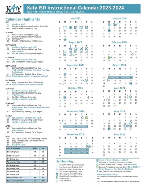 Katy Isd Calendar 24 25