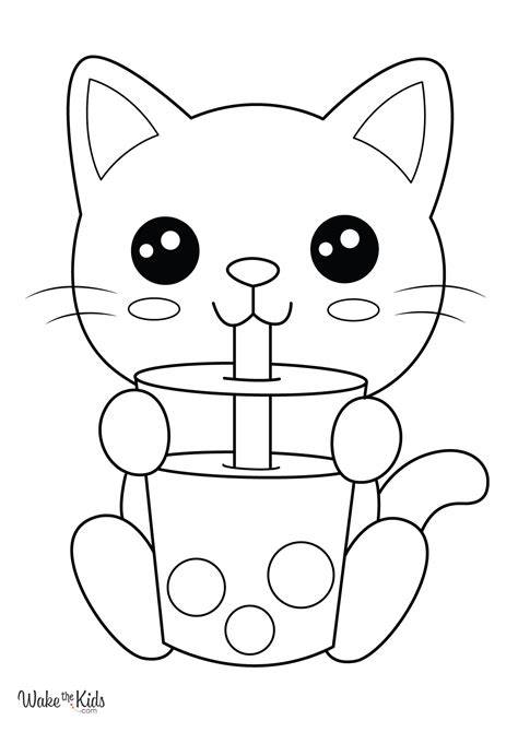 Kawaii Coloring Pages Cat