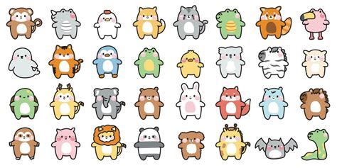 Kawaii Cute Cartoon Animals To Draw