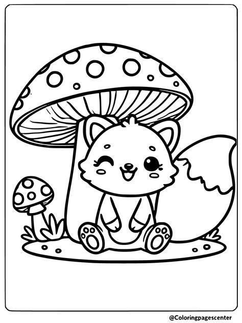 Kawaii Fox Coloring Pages