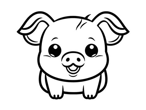 Kawaii Pig Coloring Pages