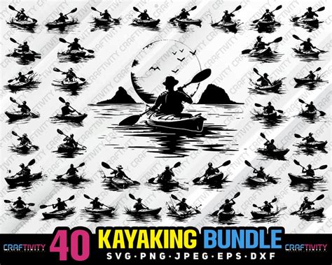 Download Kayaking Silhouettes For Cricut