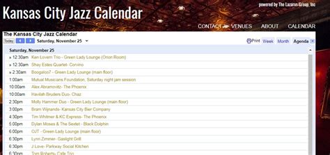 Kc Jazz Calendar