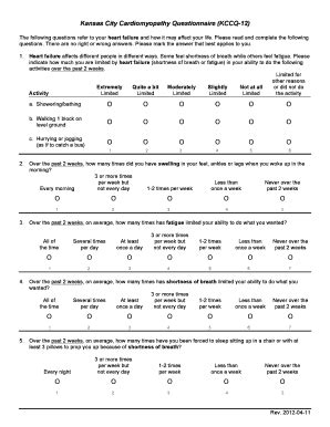 Kccq Score Calculator