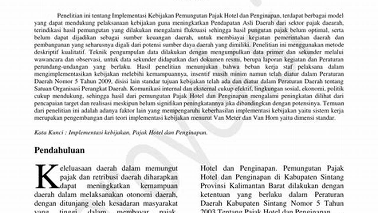 Kebijakan Penginapan, Penginapan