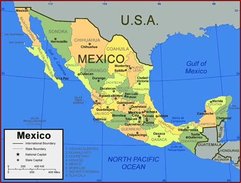 Kedudukan Meksiko di peta