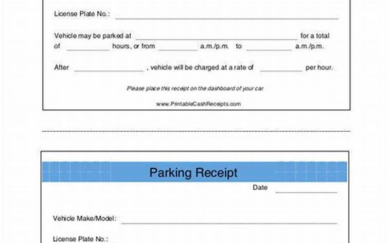 Keep Track Of Parking Receipts