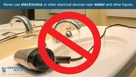 Keep Electrical Items Away from Water Sources