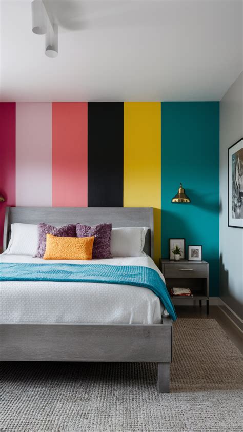 Keep it Clean and Clutter-Free grey bedroom ideas with pop of color