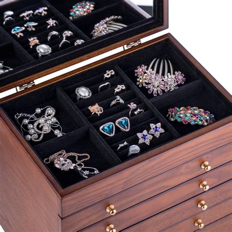 Keep your Jewelry inoffensive in Elegant Drawers Jewelry Storage Boxes
