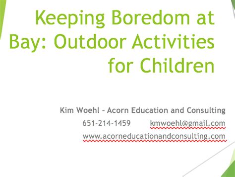 Keeping Boredom at Bay