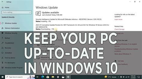 Keeping Windows 10 Up to Date