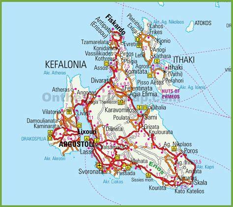 Kefalonia map
