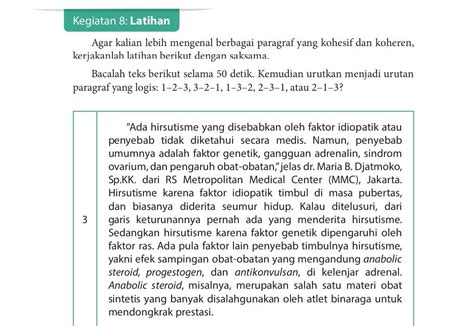 Kegiatan 8 Latihan Bahasa Indonesia Halaman 135