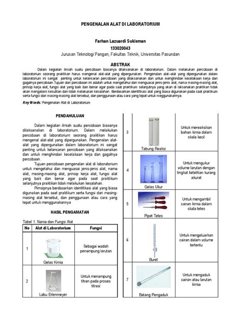 Kelebihan Isi Jurnal Alat Gelas Laboratorium PDF