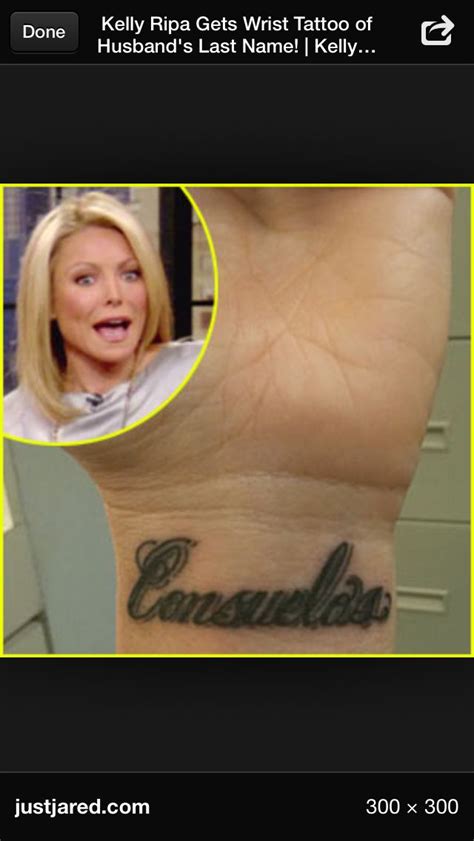 Kelly Ripa Wrist Tattoo Check out the Talk Show Star's Ink!