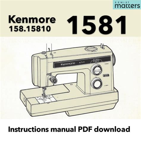 Kenmore Sewing Machine 158 Manual - Etsy