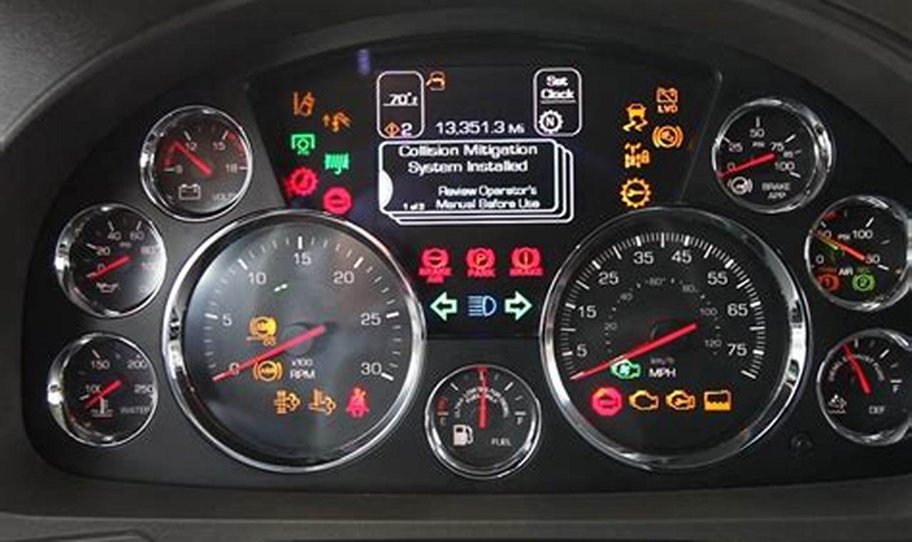 Kenworth T680 Dashboard Warning Lights