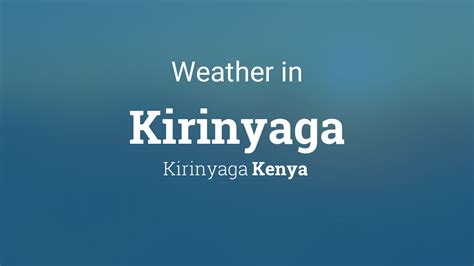 Kenya Weather Calendar