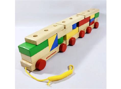 Kereta Mainan Kayu untuk Anak-anak