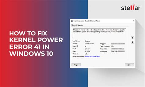 How To Fix Kernel Power Event 41 Error In Windows 10