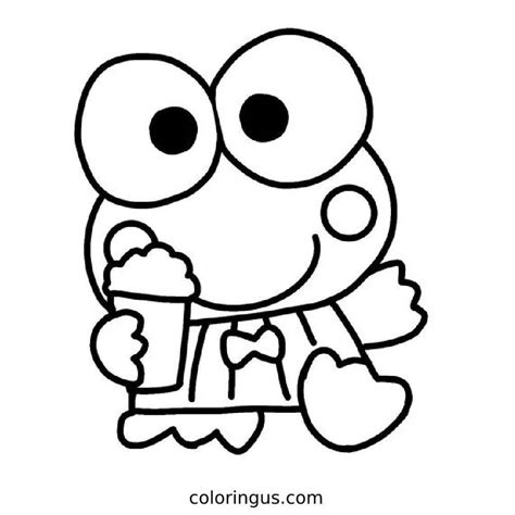 Keroppi Coloring Pages