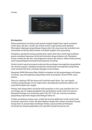 Kesimpulan javascript
