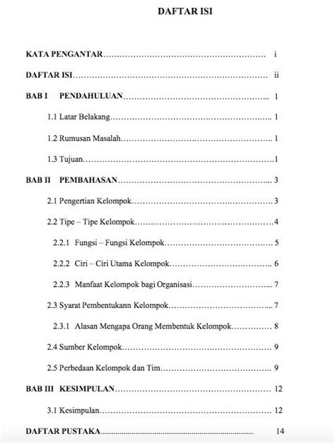Tutorial Membuat Daftar Isi